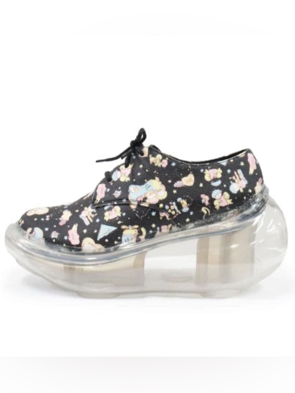 Mikio Sakabe x Janny Fax Moon Sole Classic Print Shoes Black Cartoon Wmns US 7